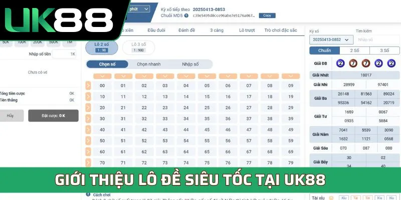 Giới thiệu lô đề siêu tốc tại UK88